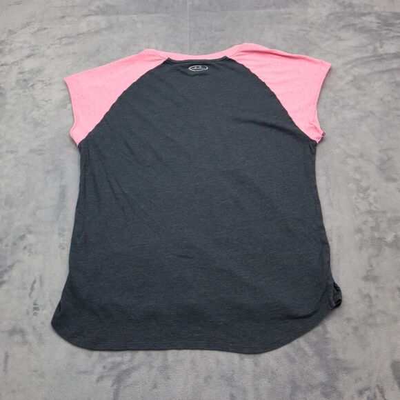 Under Armour Shirt Womens Black Pick Cap Short Sleeve Round Neck Logo T Shirt - Picture 10 of 15